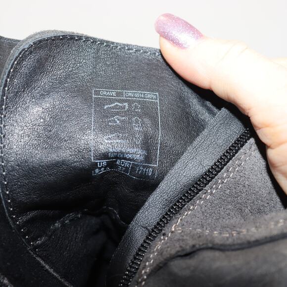 Taos Crave Women’s Combat Boots Size 6.5 | Gray Leather Moto Style - Picture 7 of 7